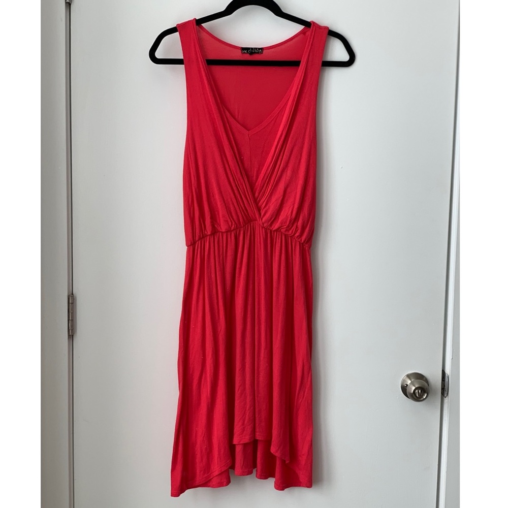 Cute casual 2 1/2 finger width strap cotton dress